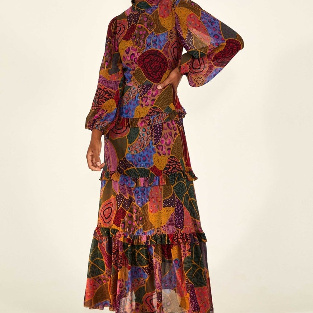 Farm Rio Hidden Animals Maxi Dress